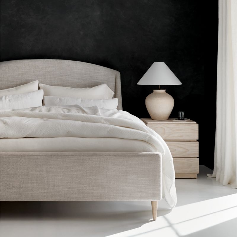 Lafayette Ivory Upholstered Queen Bed - Image 3