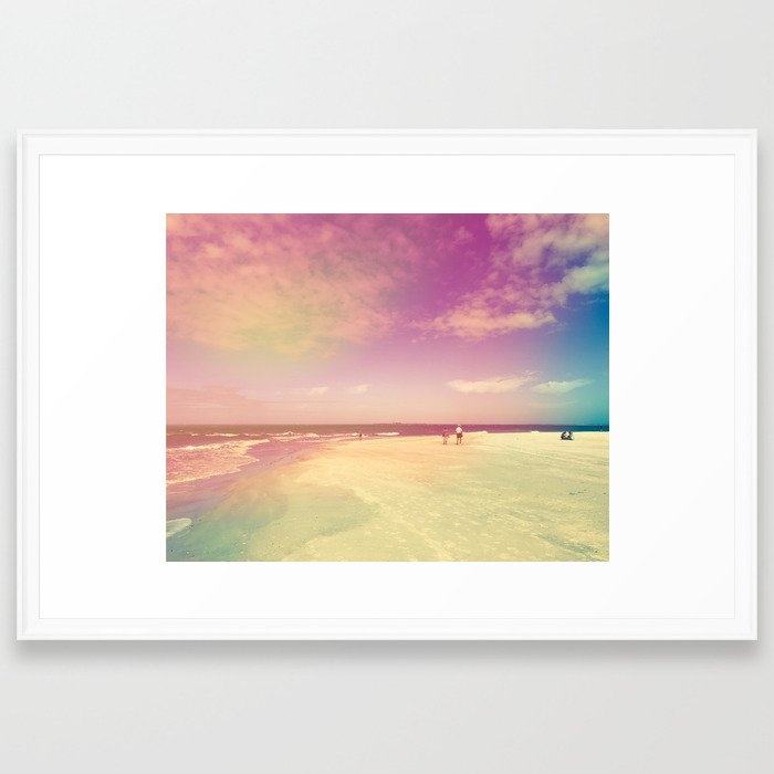 Dancing Waves, Floating Clouds Framed Art Print by Olivia Joy St Claire X  Modern Photograp - Scoop White - Large 24" x 36"-26x38 - Image 0