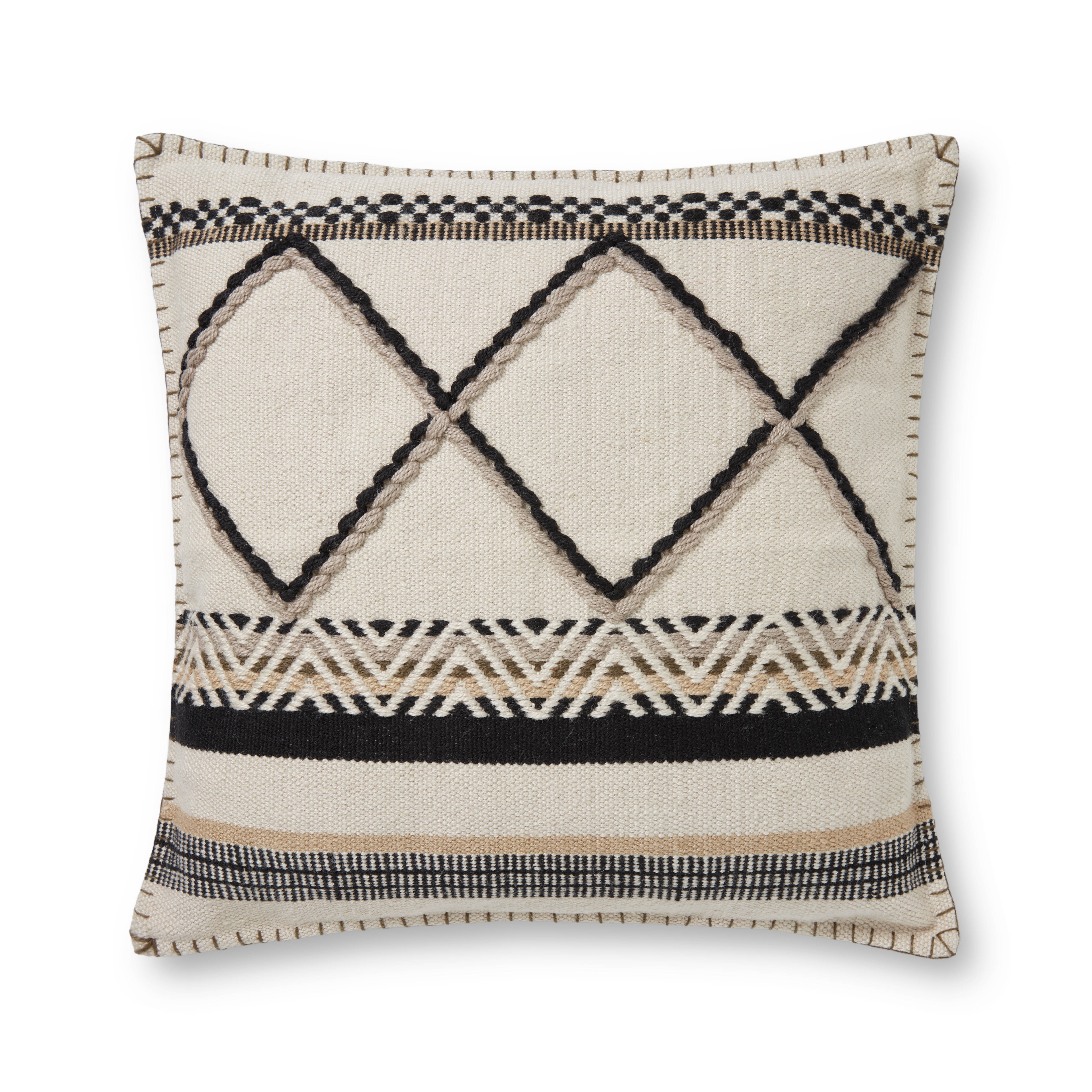 Loloi Pillows PLL0059 Natural / Multi 22" x 22" Cover Only - Image 0