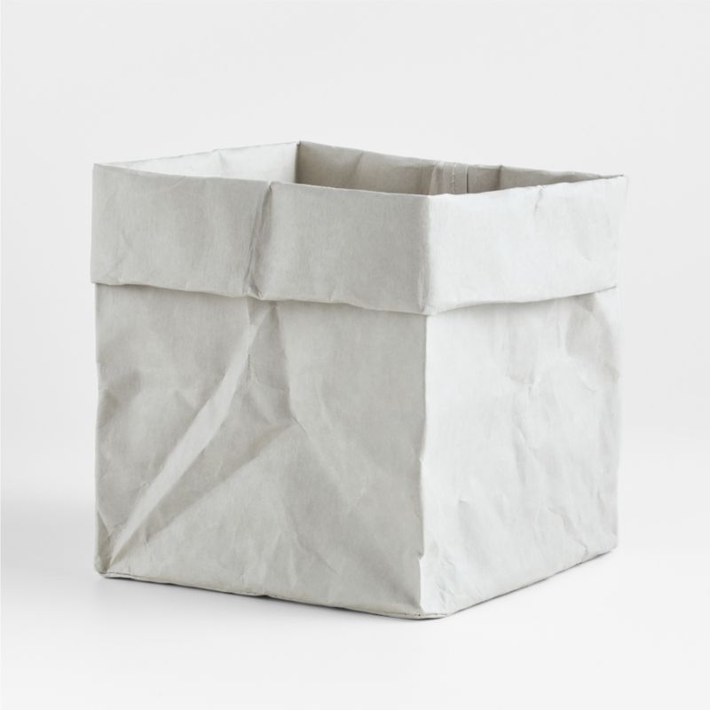 Blaine Grey Washable Paper Cube Bin - Image 5
