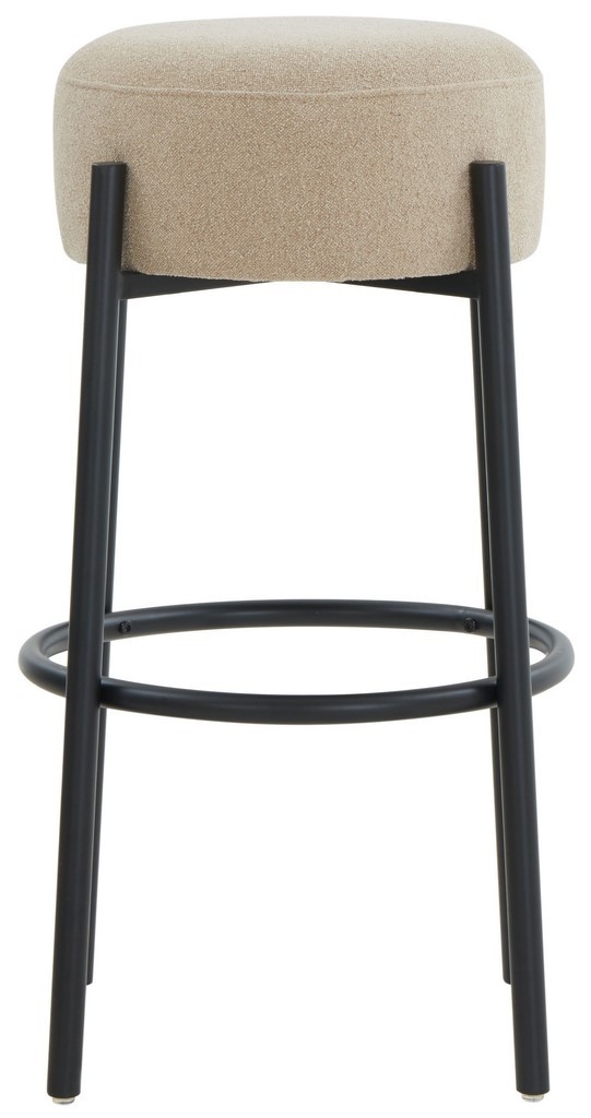Paisleigh Metal Leg Barstool - Tan / Black - Image 0