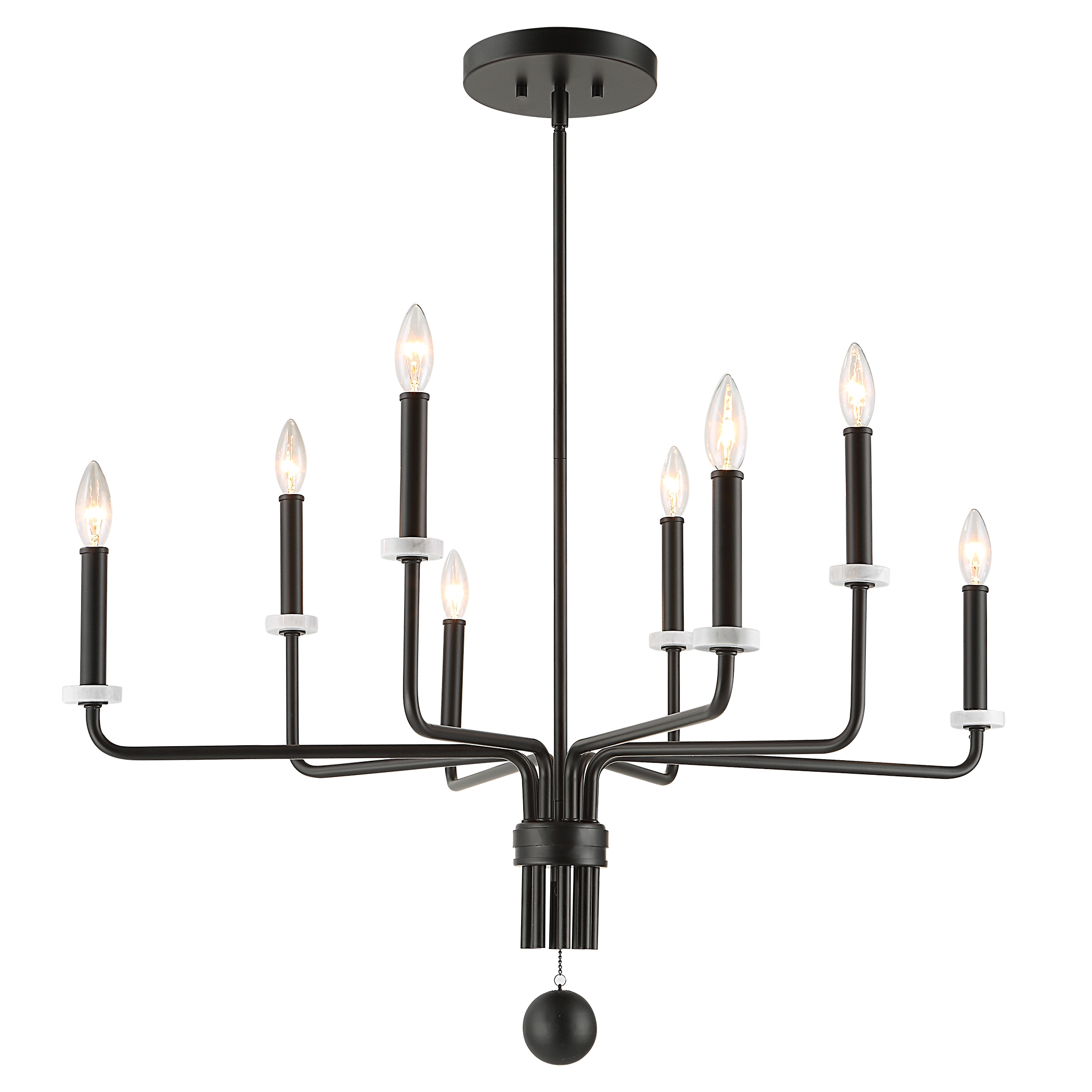 Ebony Elegance 8 Light Chandelier - Image 8