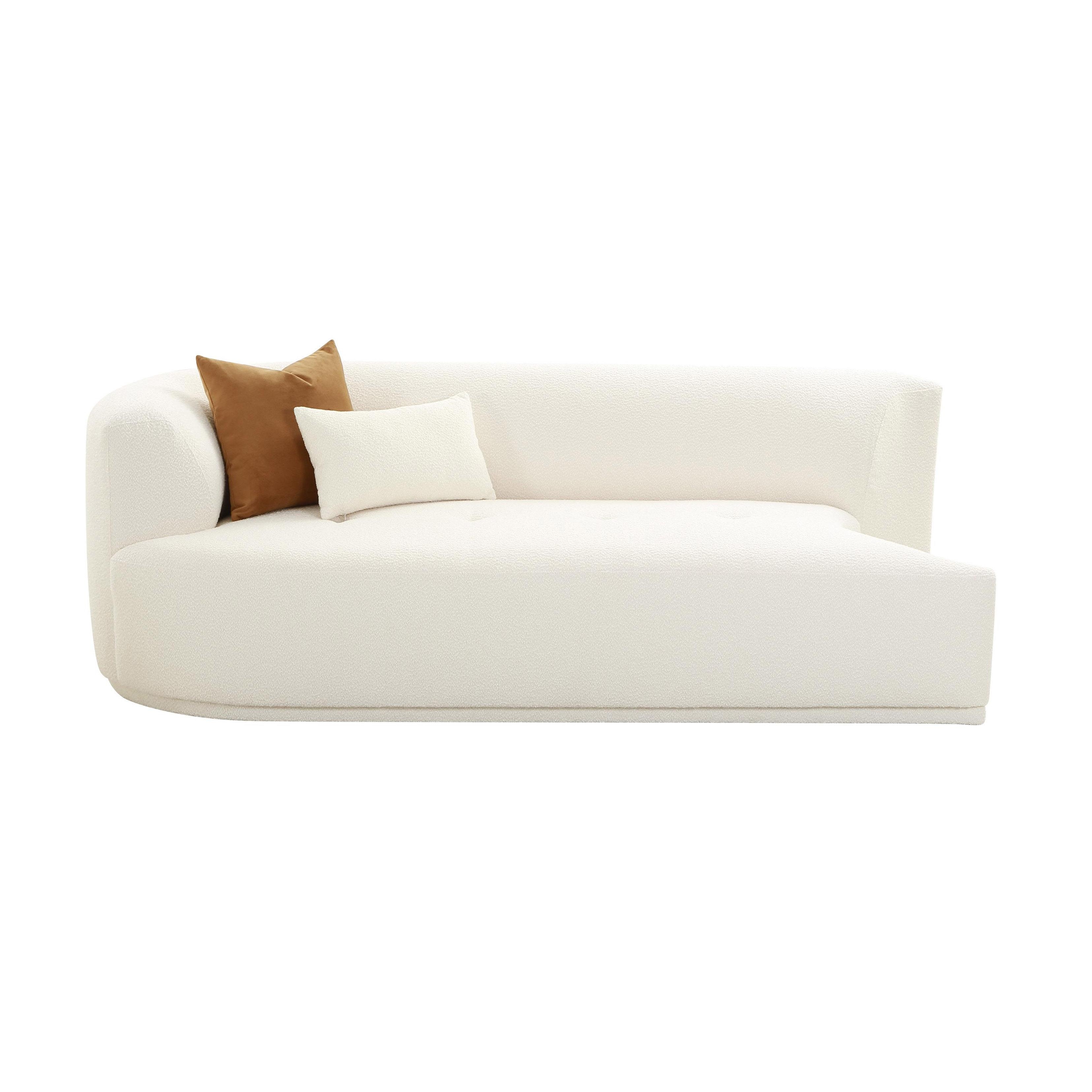 Fickle Cream Boucle Modular LAF Loveseat - Image 1