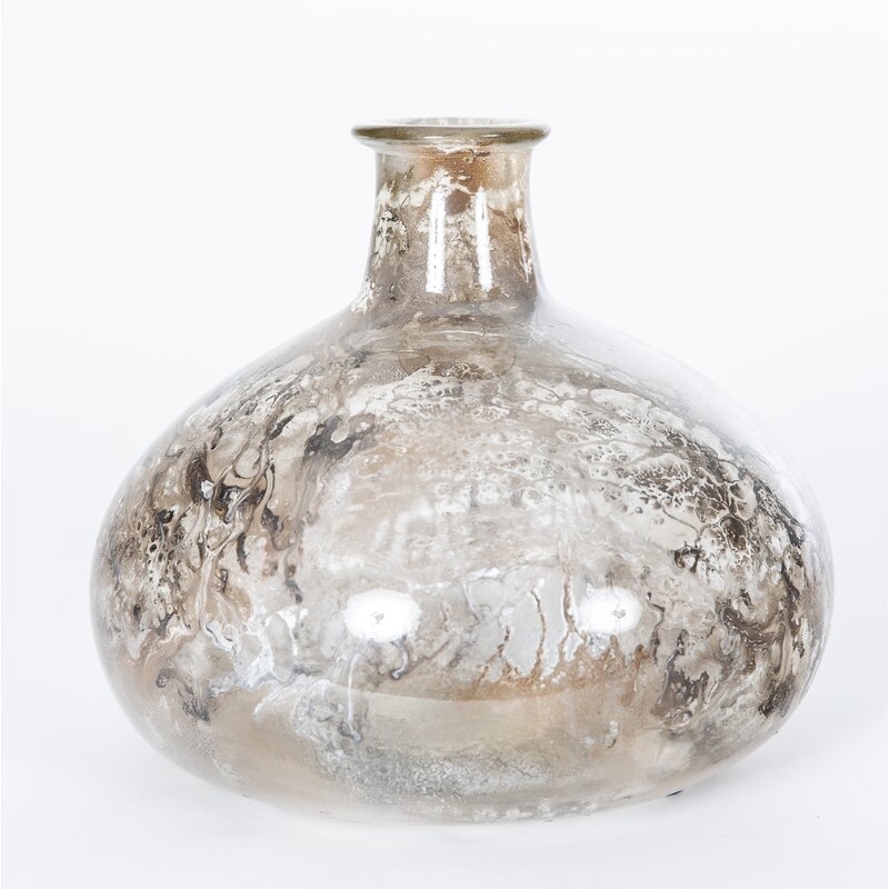 Prima Design Source Brown/Black/Gray 11"" Glass Table Vase - Image 0