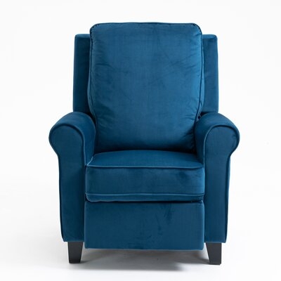 GOOD & GRACIOUS 32.75" Push Back Recliner Chair  Velvet Fabric - Image 0