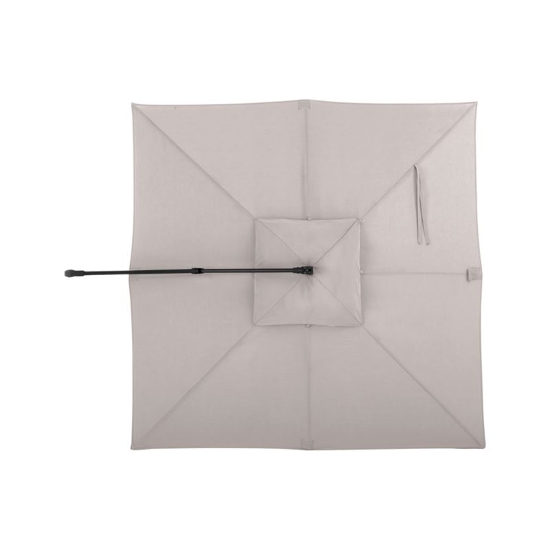 10' Silver Sunbrella ® Square Cantilever Outdoor Patio Umbrella Canopy - Image 1