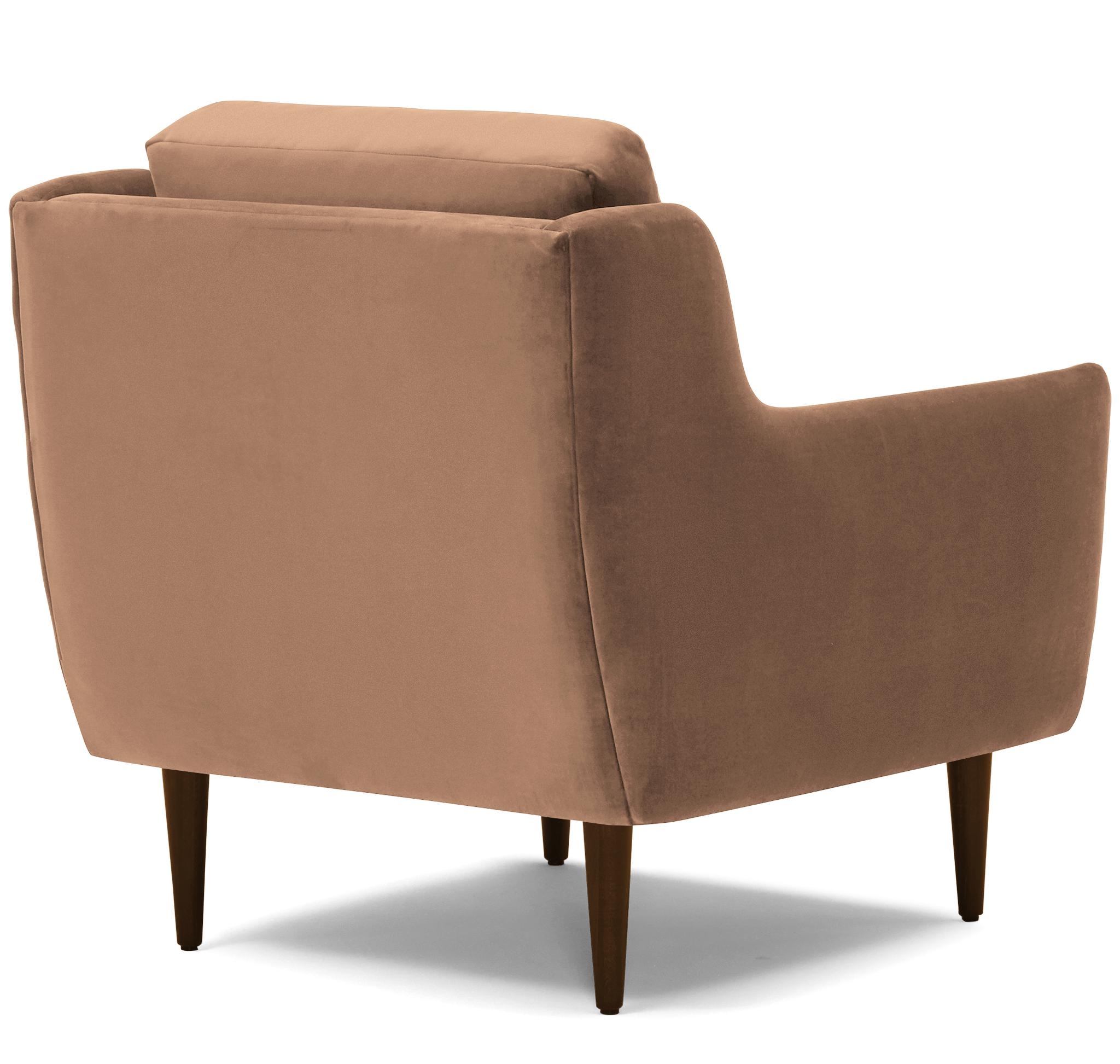 Pink Bell Mid Century Modern Chair - Royale Blush - Mocha - Image 3