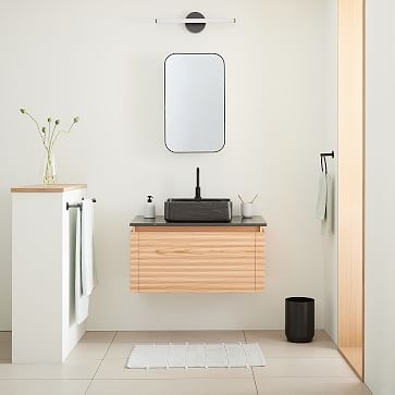 Makoto Floating Single Bathroom Vanity, 36" Wide, Maple - Image 1