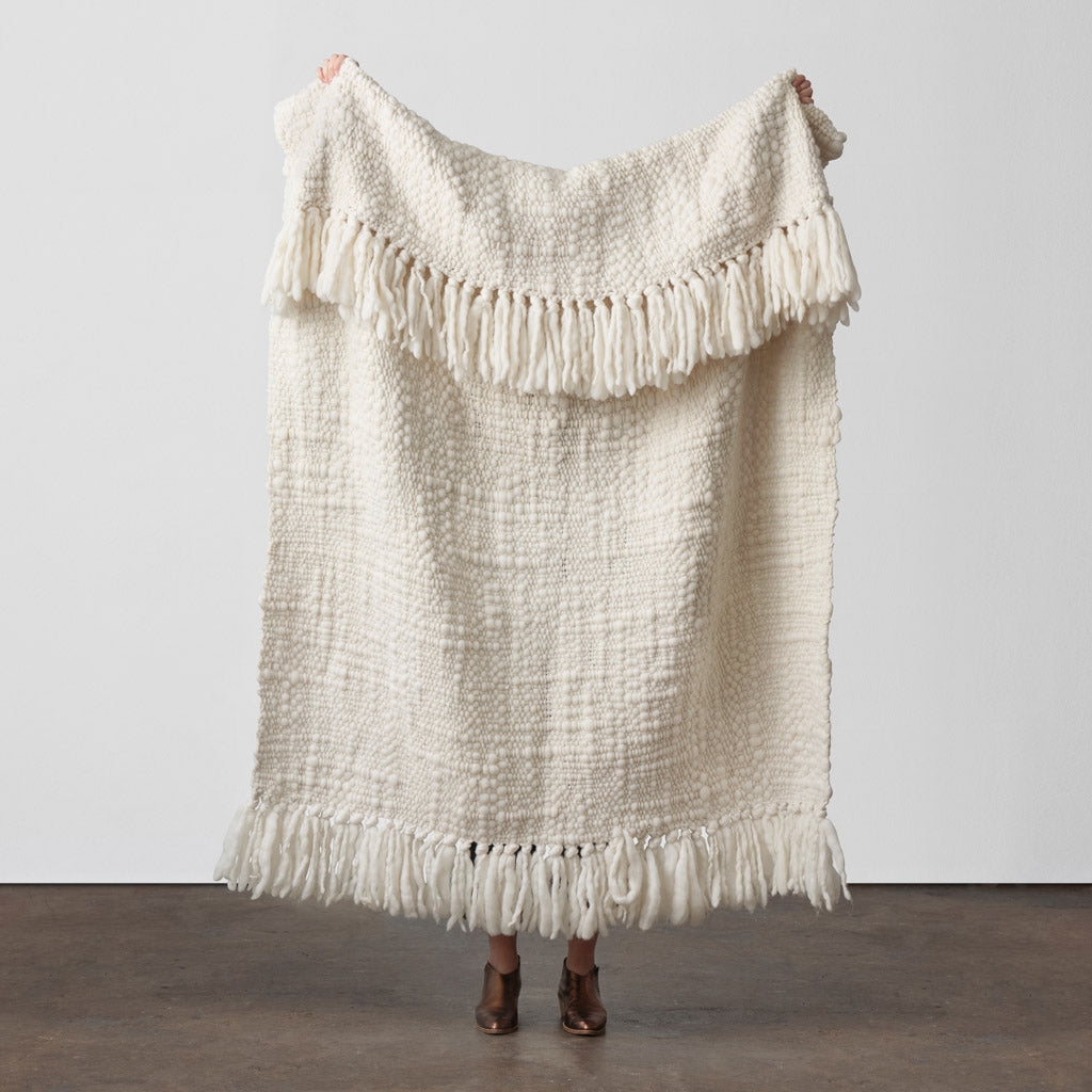 The Citizenry Clara Chunky Wool Throw | Ivory - Image 5