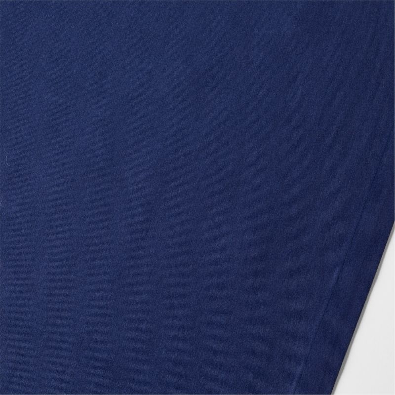 Aspen 120" Deep Indigo Organic Cotton Table Runner - Image 1