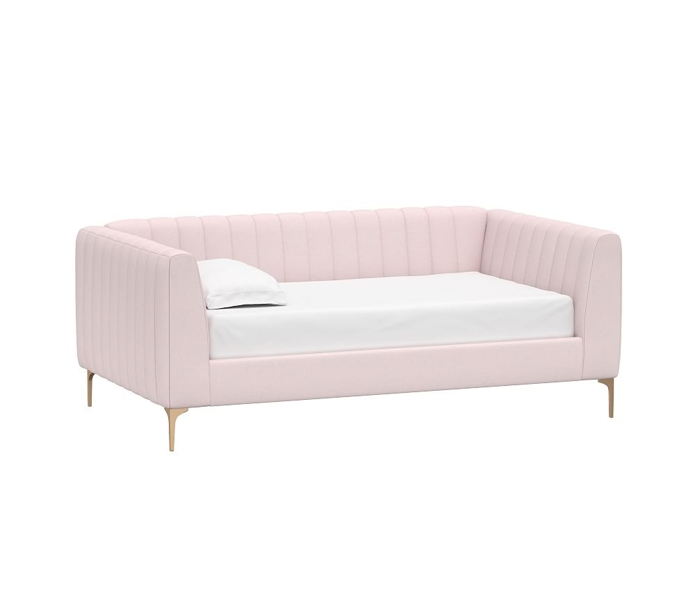 Avalon Daybed, Twin, Linen Blend, Pale Pink - Image 0