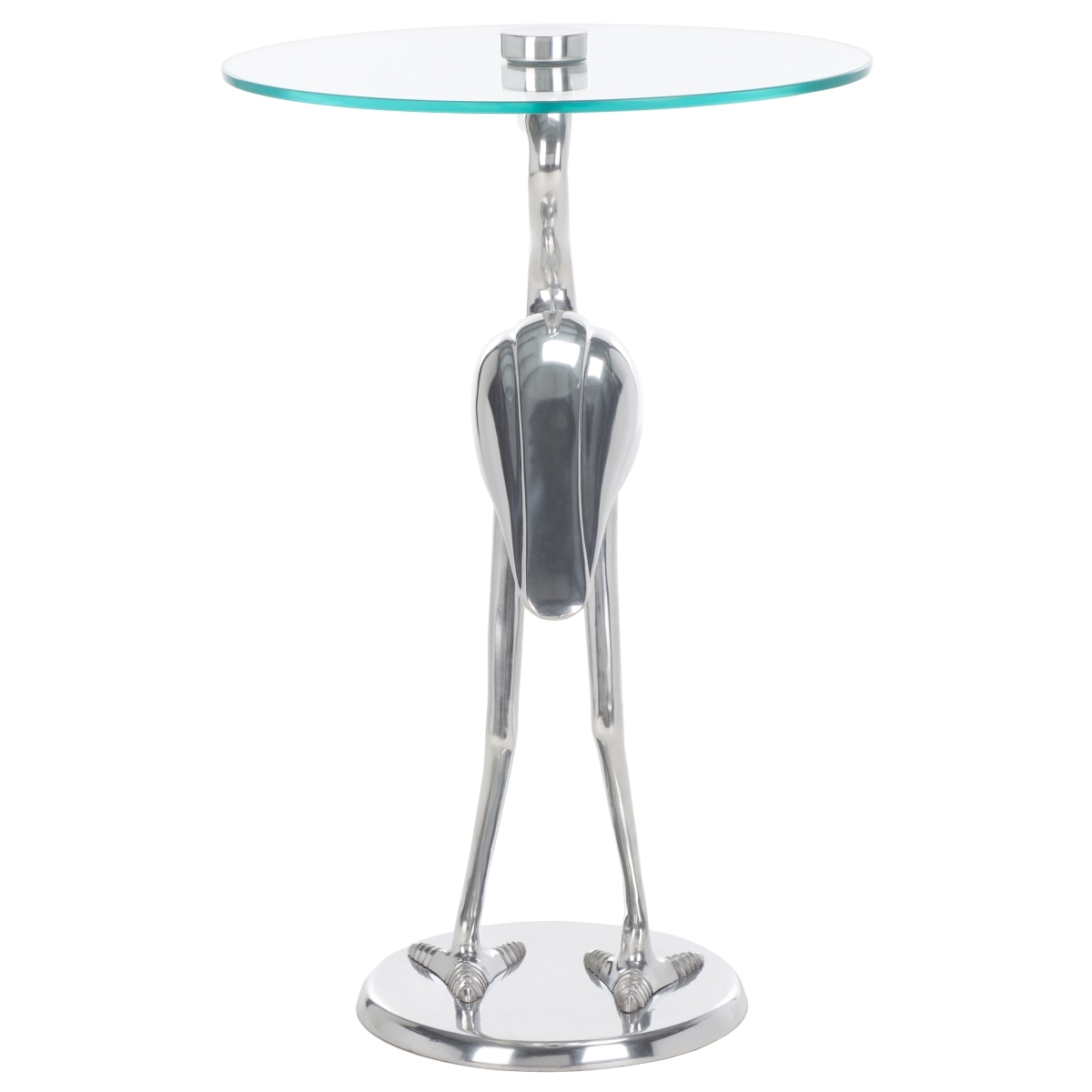 Tori Crane Base Accent Table - Silver / Glass - Safavieh - Image 8