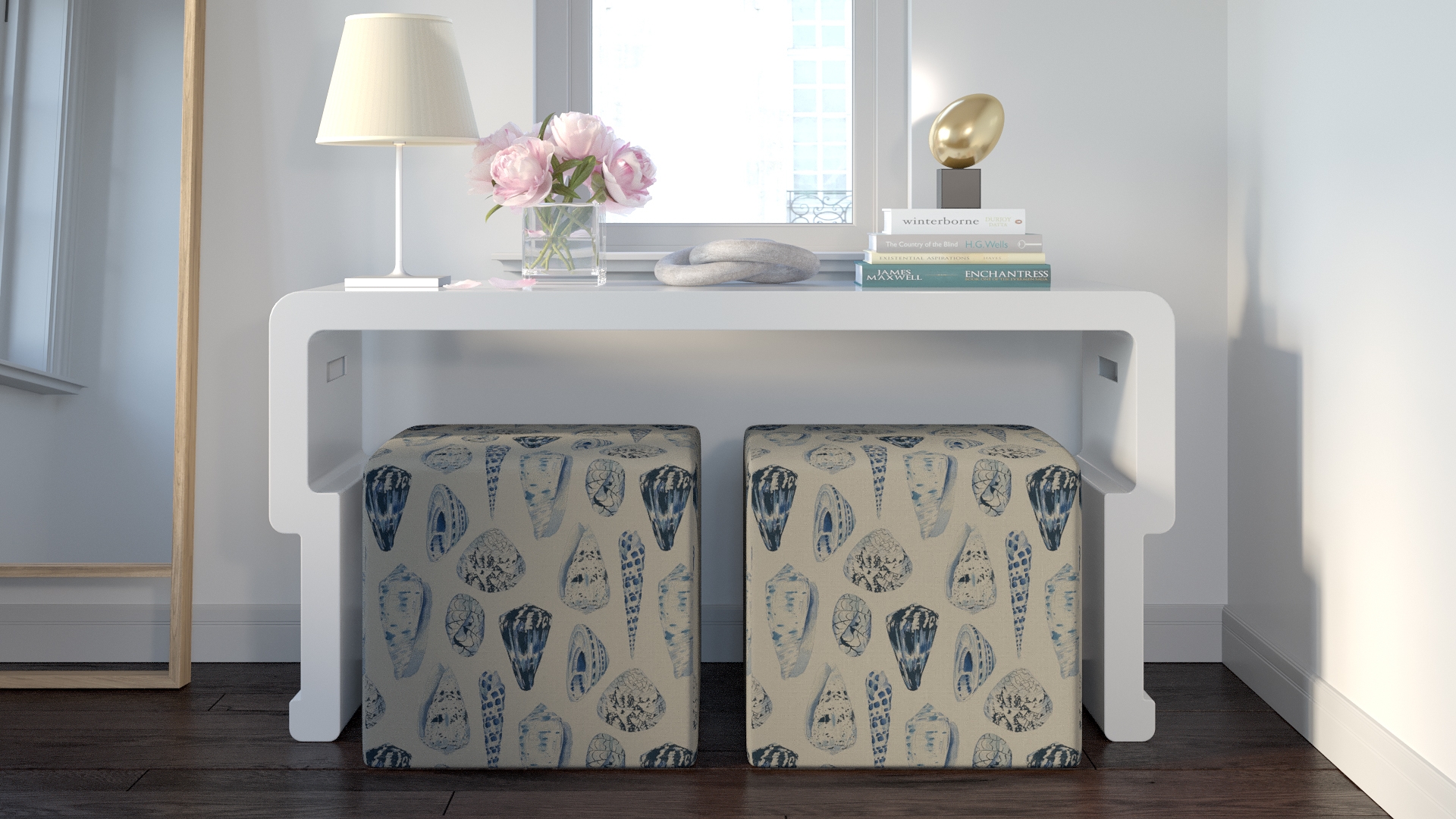 Cube Ottoman, Porcelain Coquina - Image 2