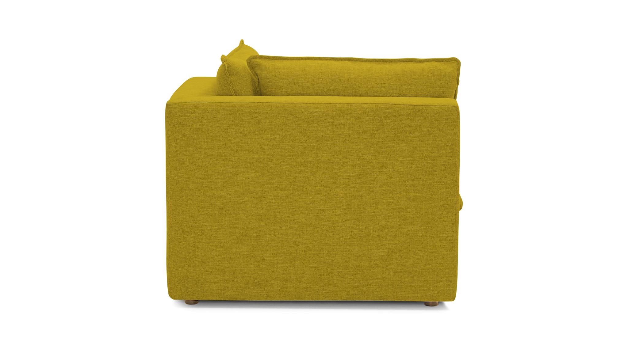 Yellow Haine Mid Century Modern Corner Chair - Bloke Goldenrod - Image 2