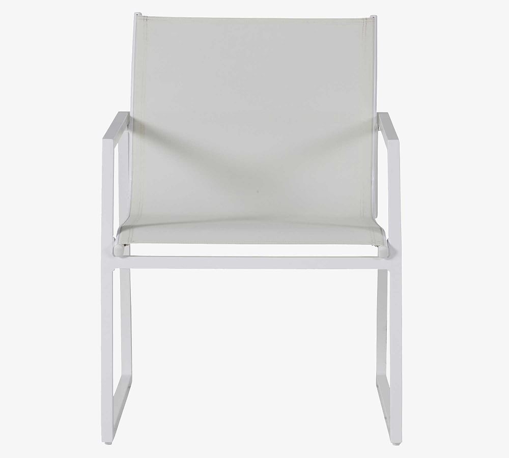Syble Mesh Sling Dining Armchair, White - Image 0