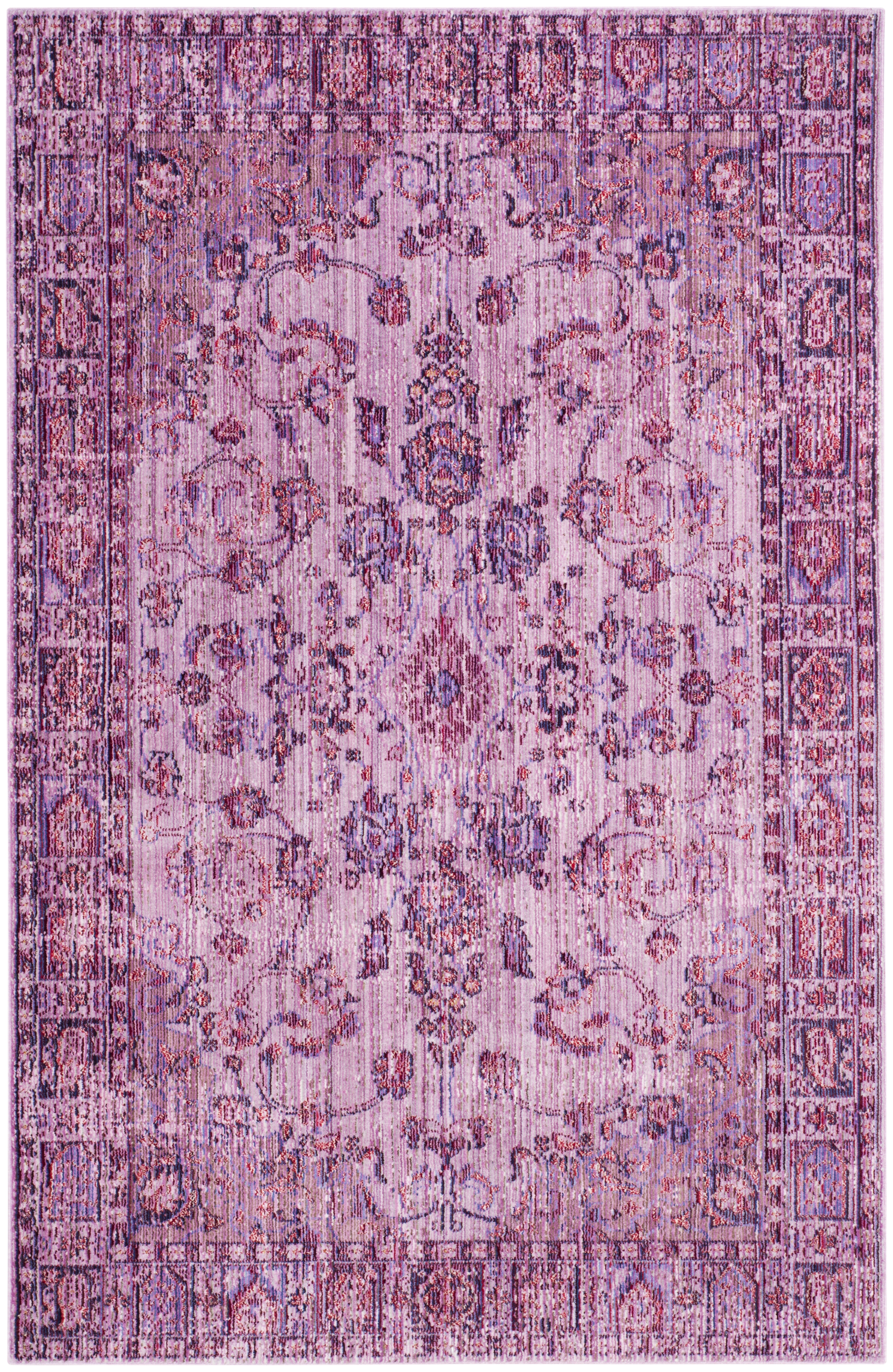 Arlo Home Woven Area Rug, VAL105C, Pink/Multi,  4' X 6' - Image 0