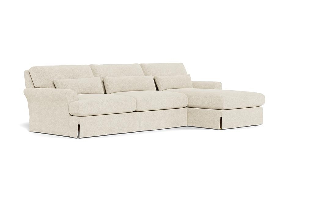 Maxwell Slipcovered Sectional Sofa with Right Chaise by Apartment Therapy - Image 1
