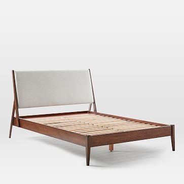 Wright Upholstered Bed, King, Twill, Sand - Image 2