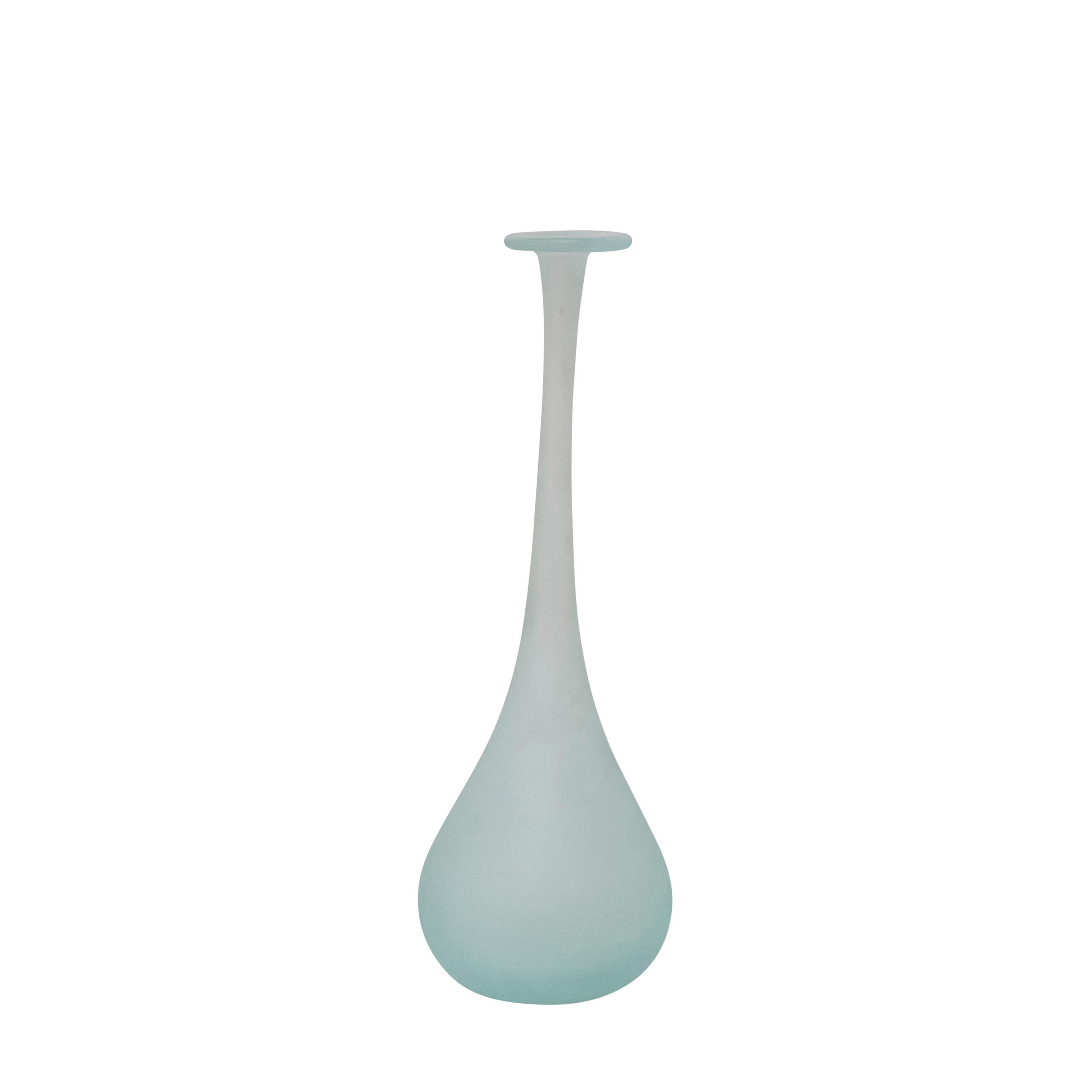  Hand Blown Frosted Glass Vase - Image 0