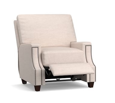 James Square Arm Upholstered Recliner, Down Blend Wrapped Cushions, Performance Boucle Oatmeal - Image 2