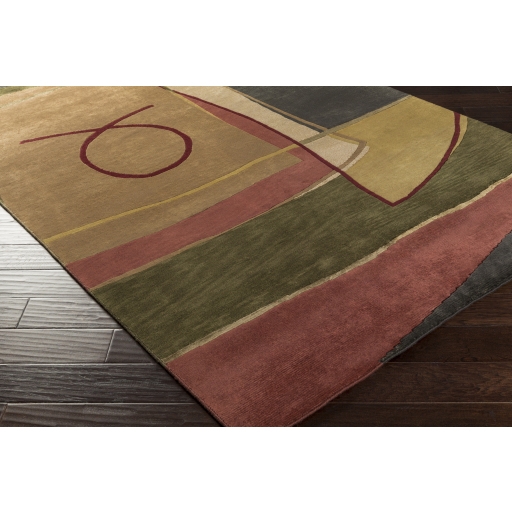 Mugal Brown Indoor 5' x 8' Handmade Rug - Image 1
