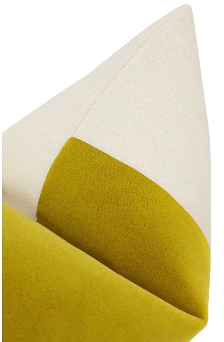 PANEL :: MOHAIR VELVET // CHARTREUSE - 14" X 36" - Image 2