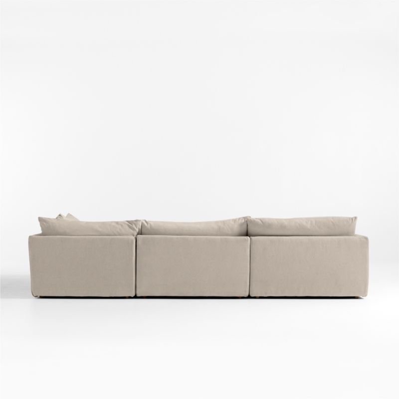 Unwind Modular 4-Piece Slipcovered L-Shaped Sectional Sofa - Image 3