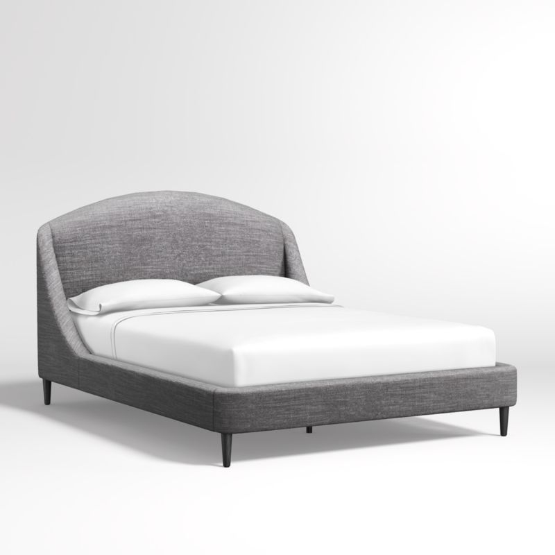 Lafayette Charcoal Upholstered King Bed without Footboard - Image 2
