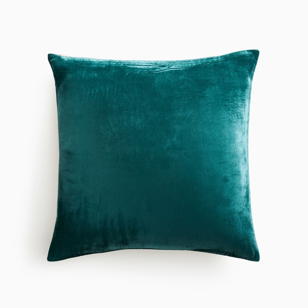 Lush Velvet Pillow Cover, 20"x20", Botanical Garden - Image 0