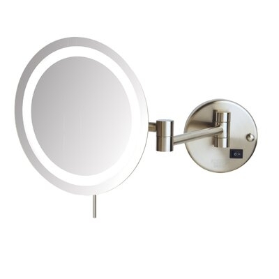 Ignacio LED 8x Magnifying Wall Mount Makeup Mirror - Image 0