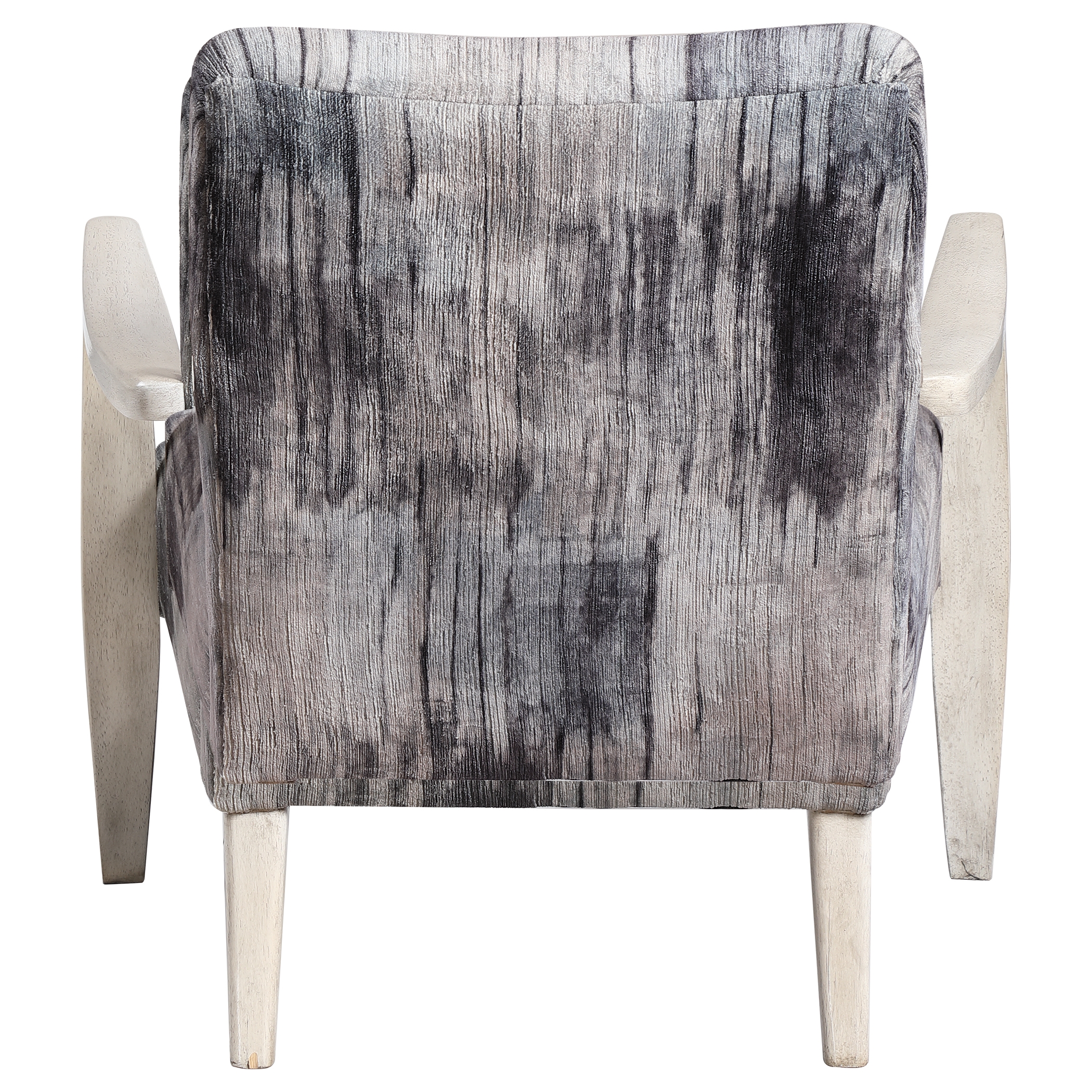 Watercolor Gray Chenille Accent Chair - Image 5