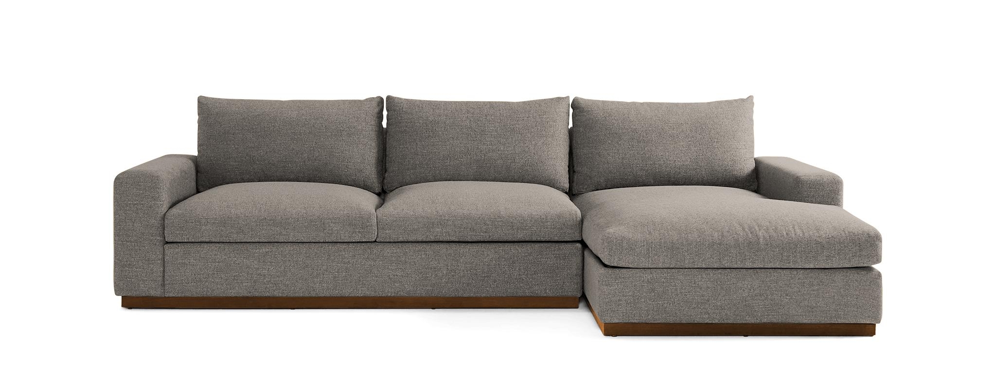 Beige/White Holt Mid Century Modern Sectional with Storage - Prime Stone - Mocha - Right - Image 0
