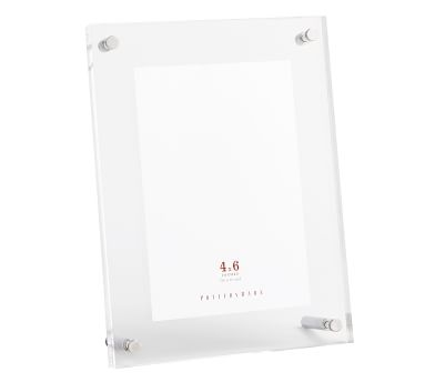 Acrylic Tabletop Picture Frame, Silver, 4" x 6" - Image 4