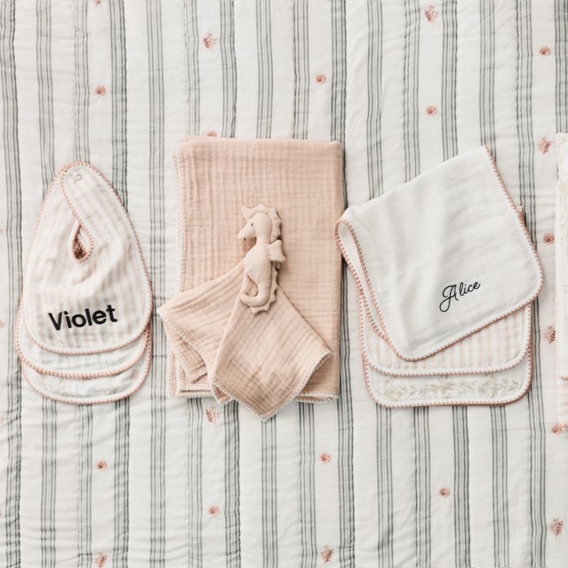 Frankie Pink Baby Burp Set by Jake Arnold - Image 1