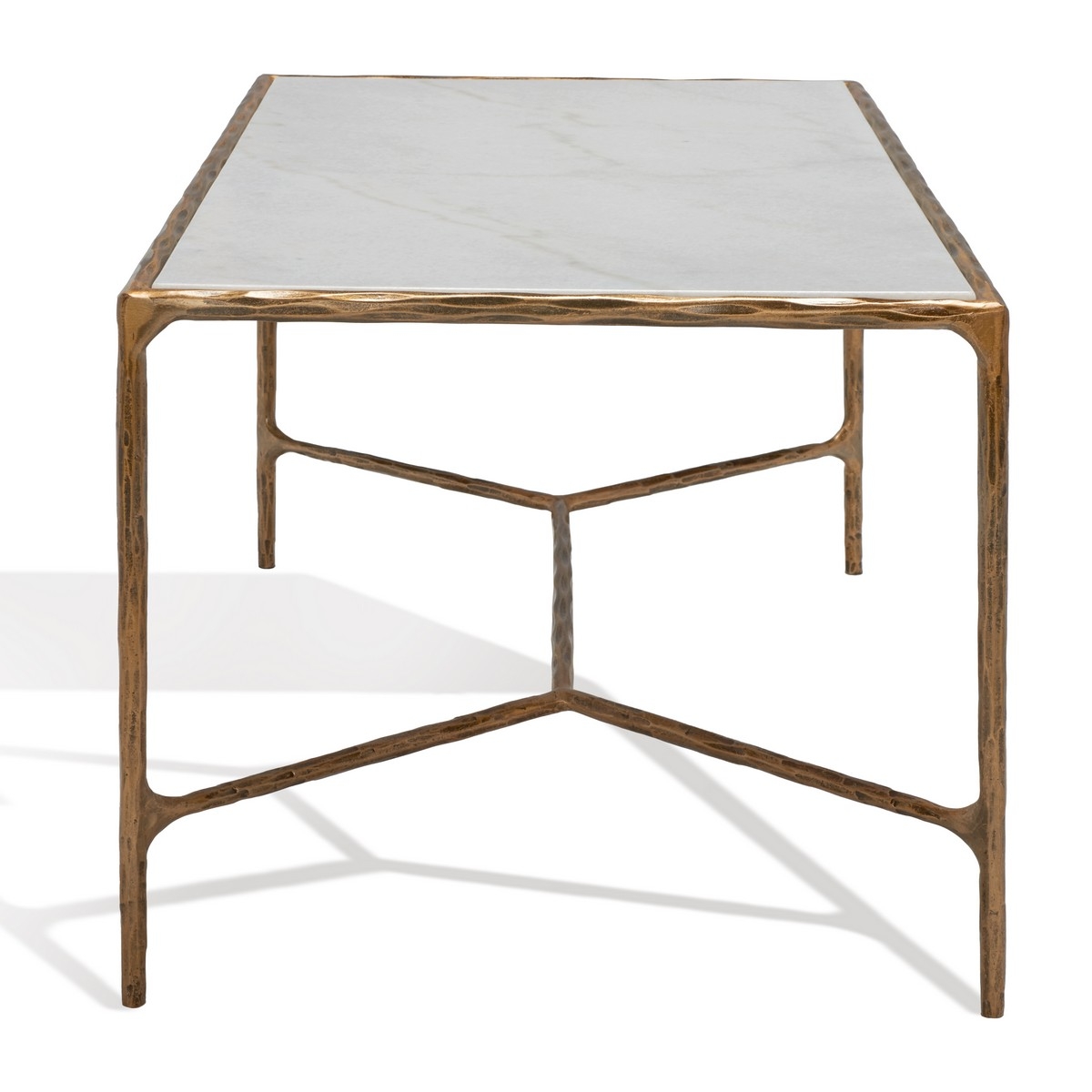 Jessa Metal Coffee Table - Brass/White - Image 6