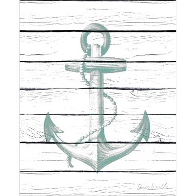 Anchor On Wood By Lanie Loreth, Canvas Wall Art - Image 0