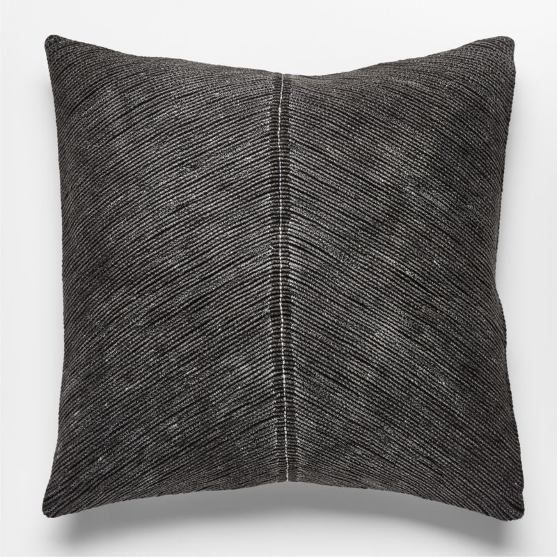 23" Convey Black Pillow With Feather-Down Insert - Image 5