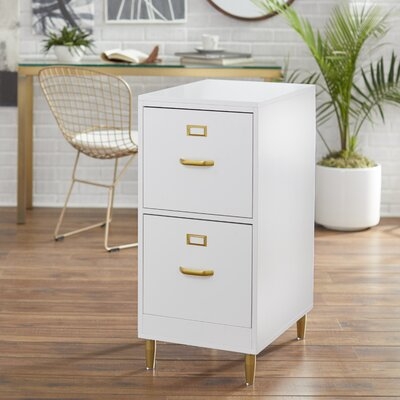 Dahle 2-Drawer Vertical Filing Cabinet, White - Image 1