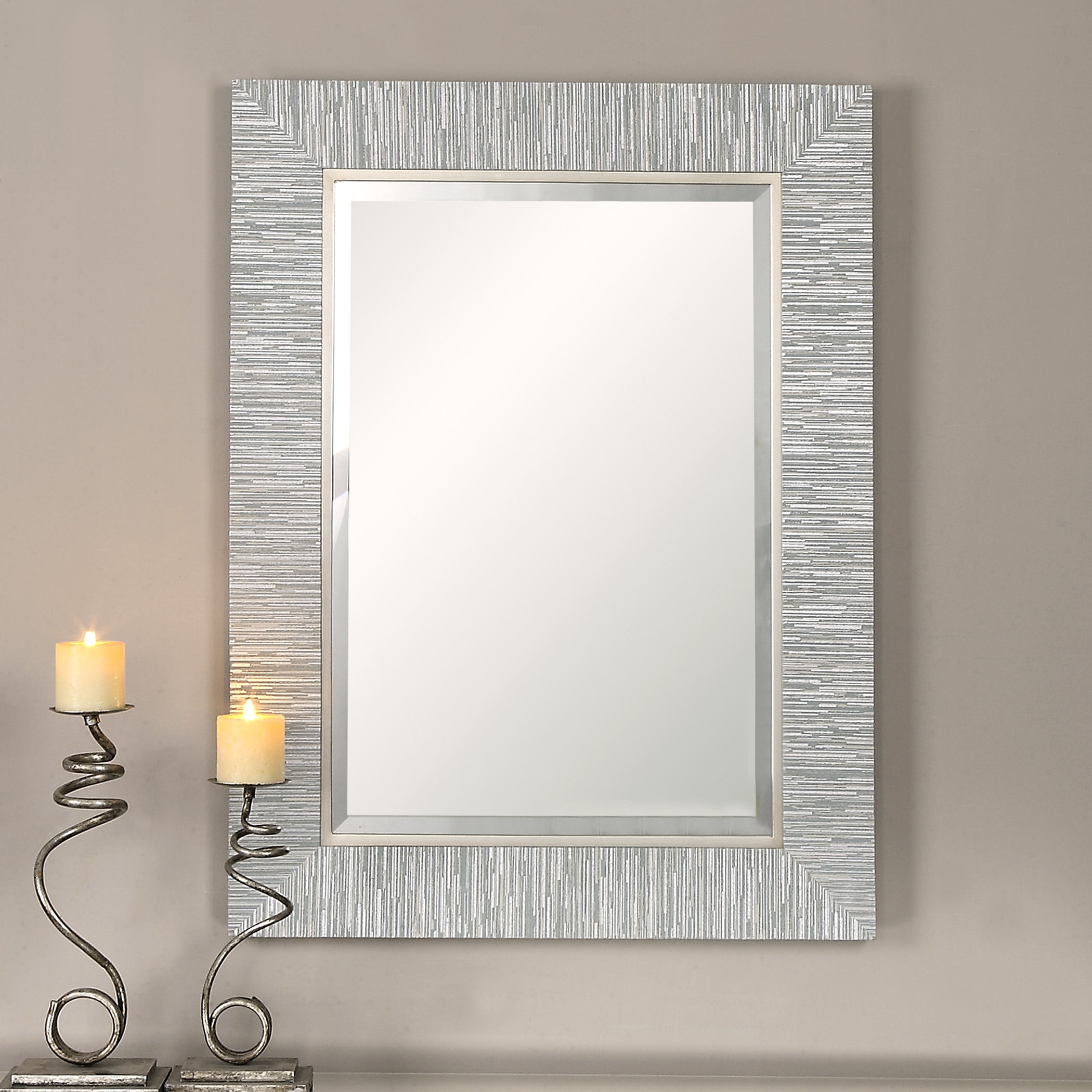 Belaya Gray Wood Mirror - Image 1