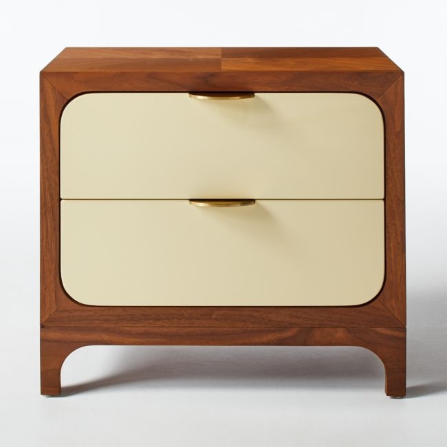 Paterson Lacquered Ivory Nightstand - ships late April - Image 0