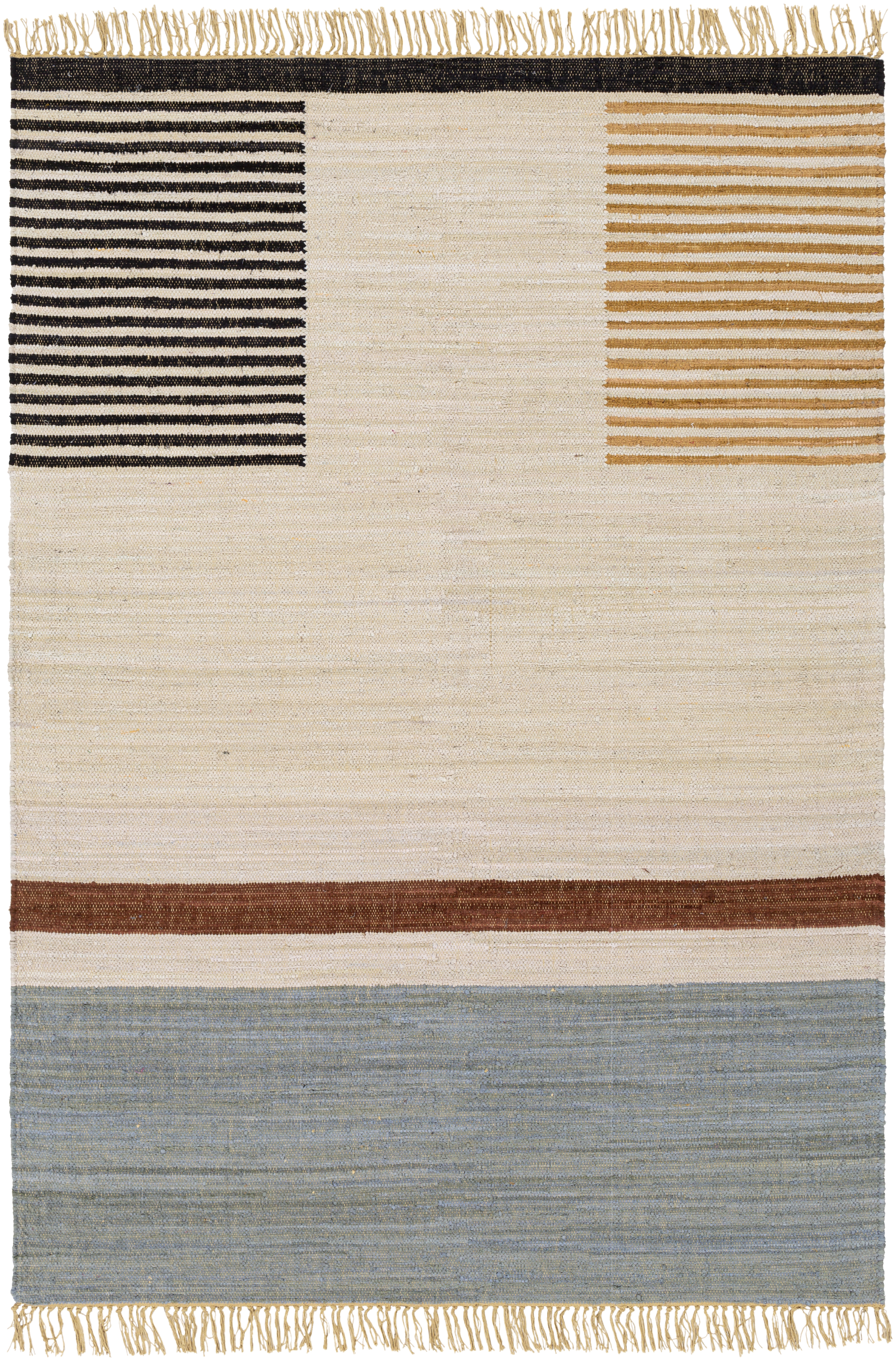 Fulham Beige Indoor 5' x 7'6" Handmade Rug - Image 0