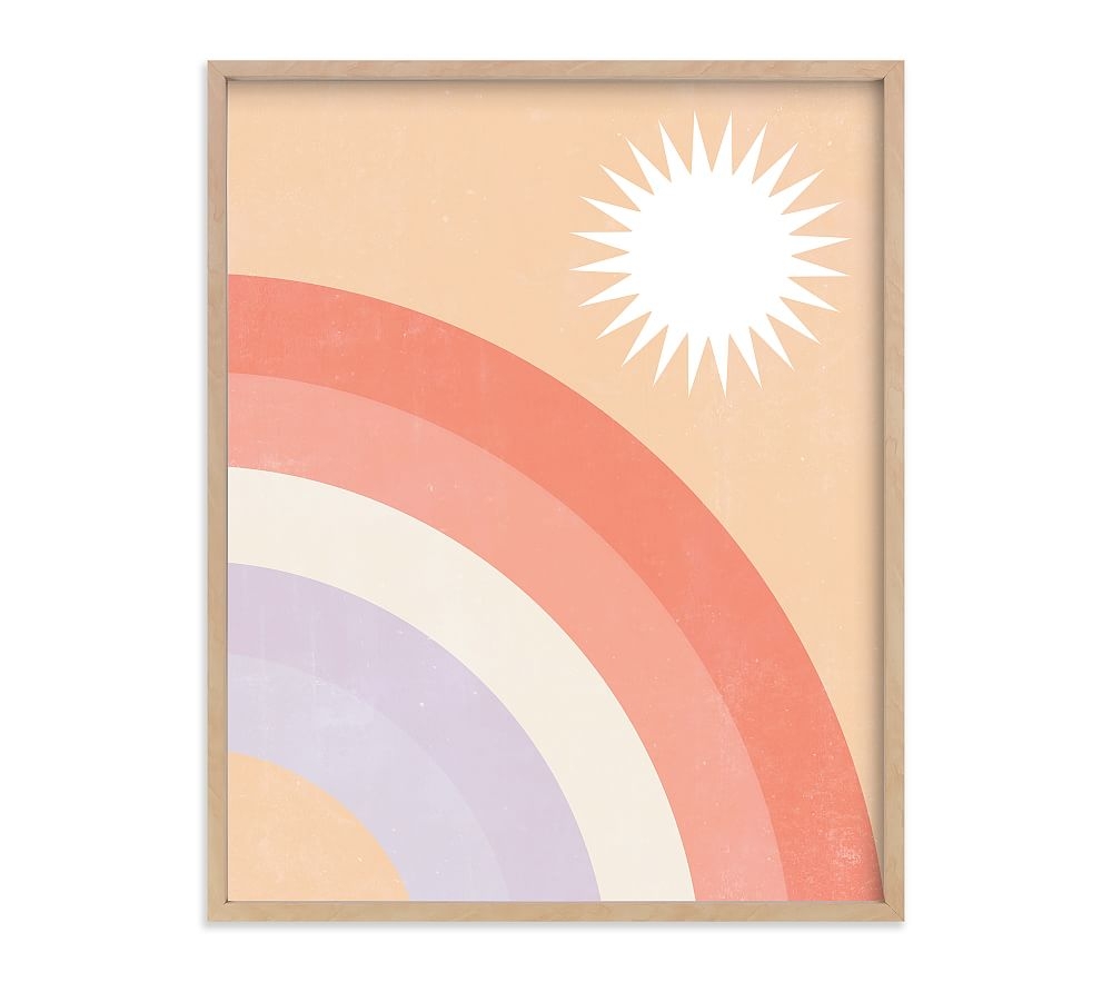 Minted(R) Double Pastel Rainbow with Sun Wall Art by Emmanuela Carratoni 16x20, Natural - Image 0