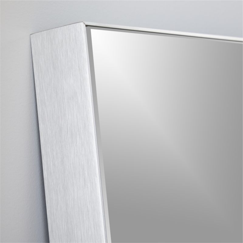 Infinity Modern Silver Full-Length Floor Mirror 48"x76" - Image 2