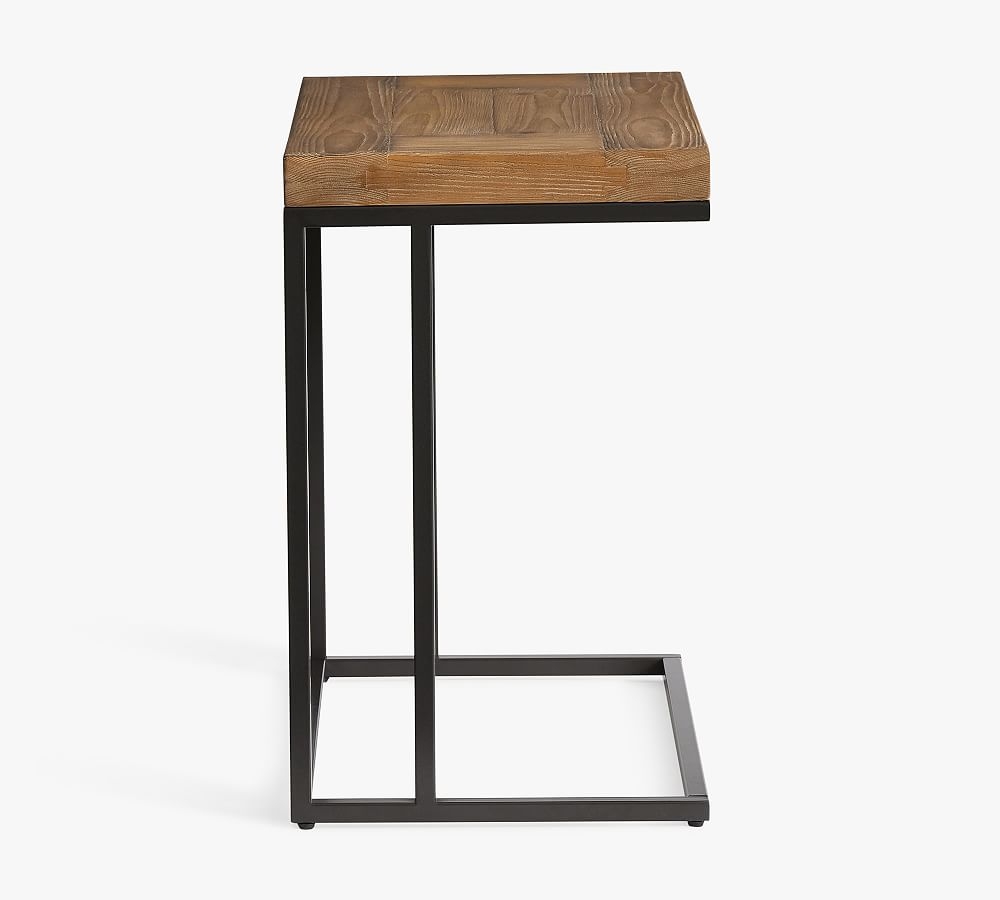 Malcolm 24" Rectangular C-Table, Glazed Pine - Image 1