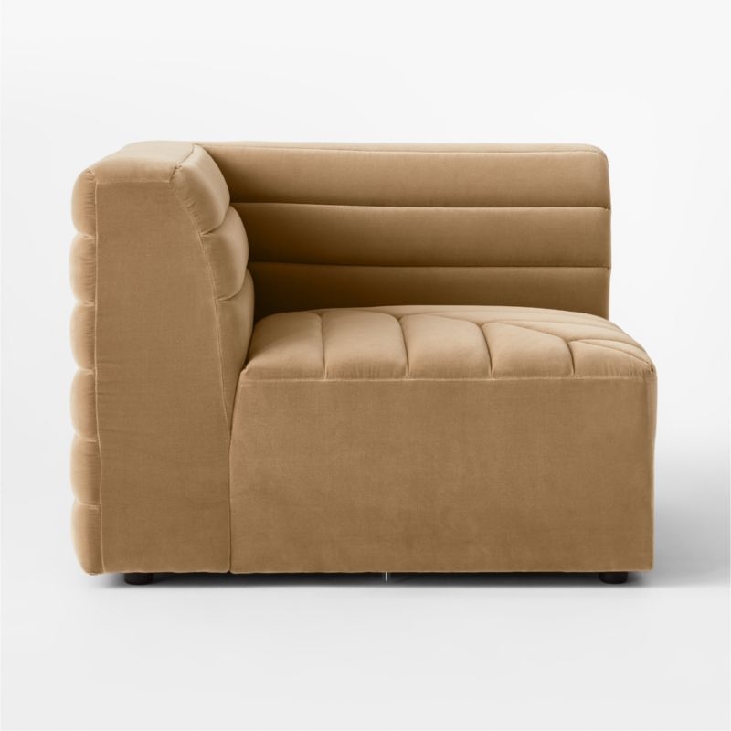 Strato Camel Velvet Corner Chair - Image 3