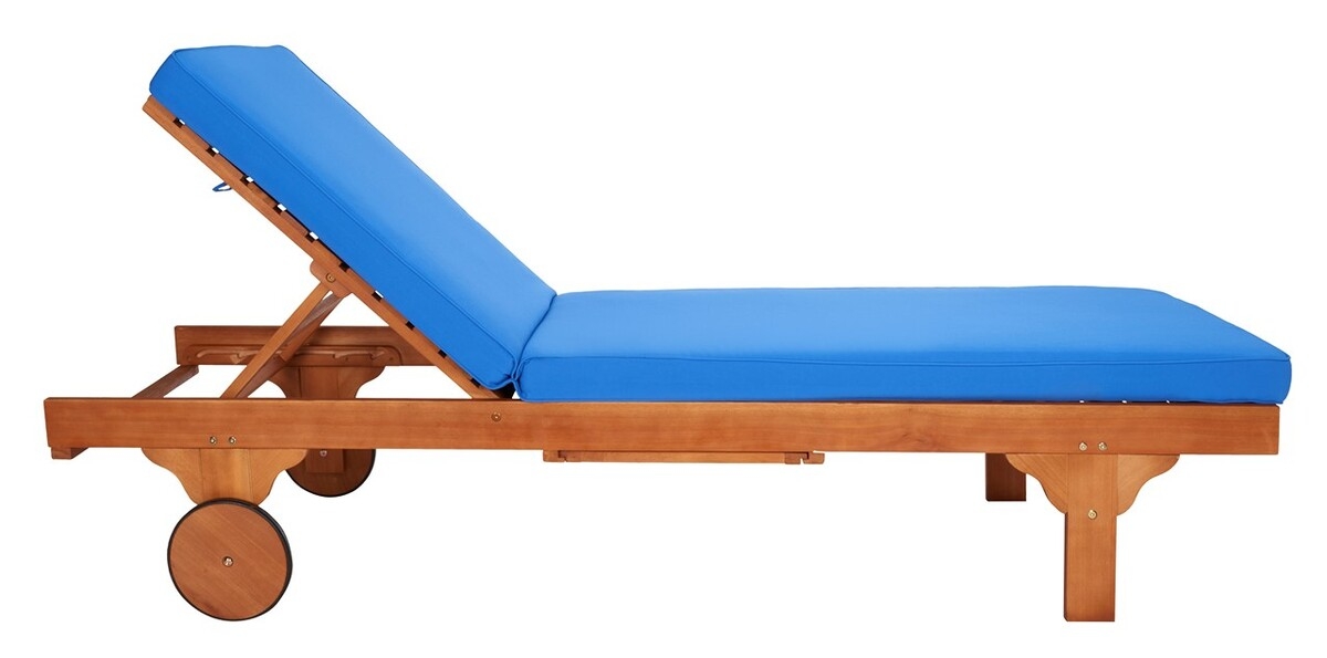 Newport Lounge Chair - Natural/Blue - Safavieh - Image 0