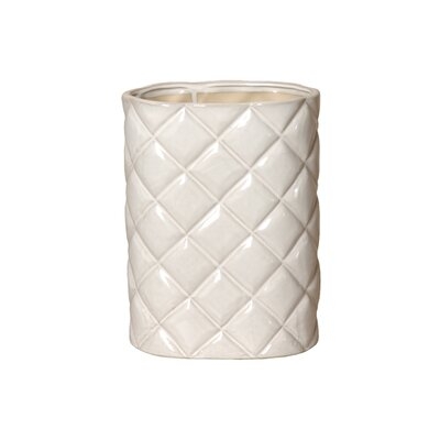 Sanchez White 11" Indoor / Outdoor Ceramic Table Vase - Image 0