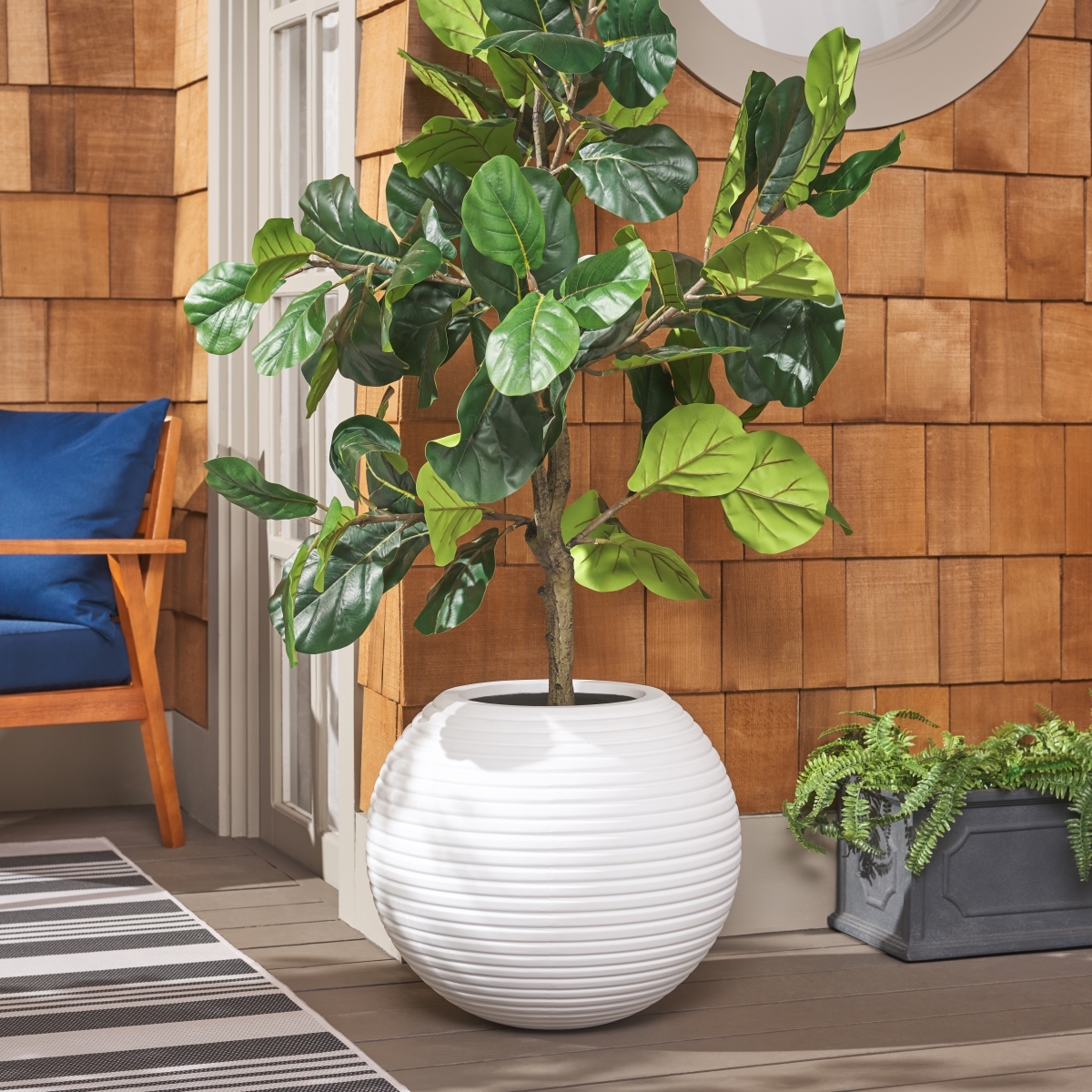 Indoor-Outdoor Mora Planter Pot - White - Safavieh - Image 1