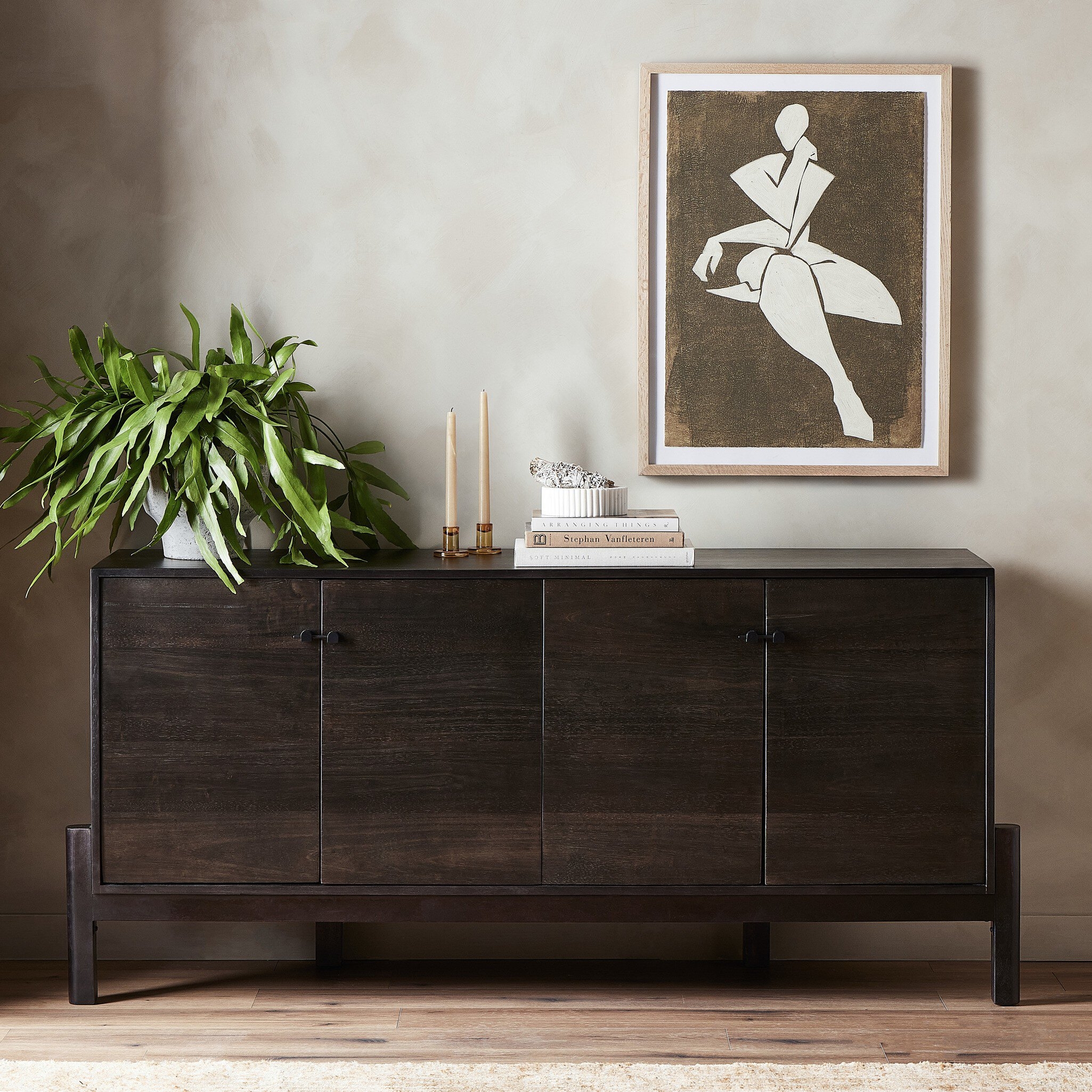 Reza Sideboard - Worn Black Parawood - Image 16