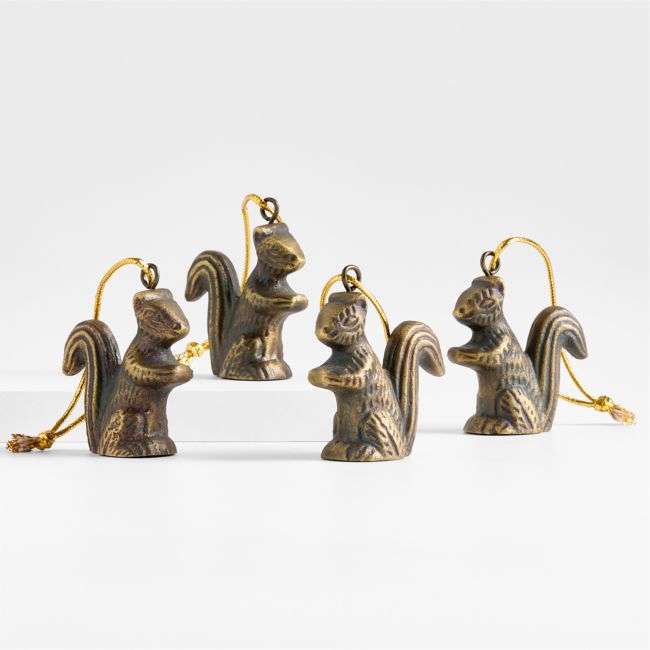 Metal Squirrel Christmas Tree Ornament, Set of 4 - Image 0